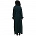 Loose fit Crinkle abaya - Bottle Green